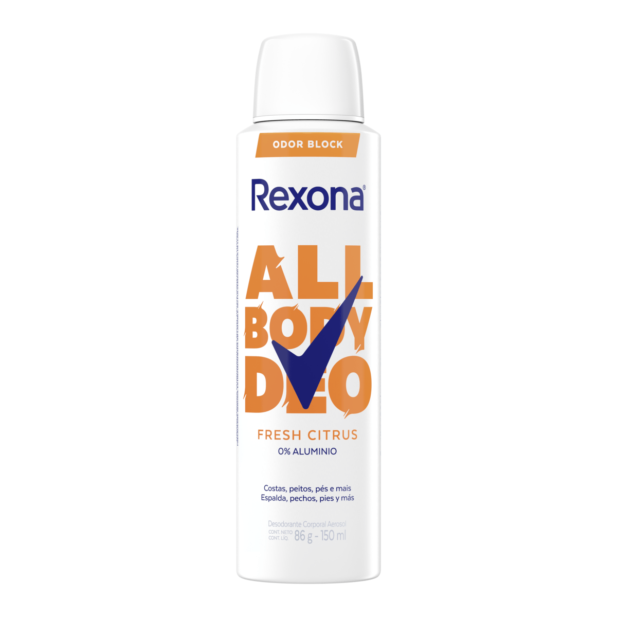 Desodorante Aerossol Rexona All Body Deo Fresh Citrus 150ml